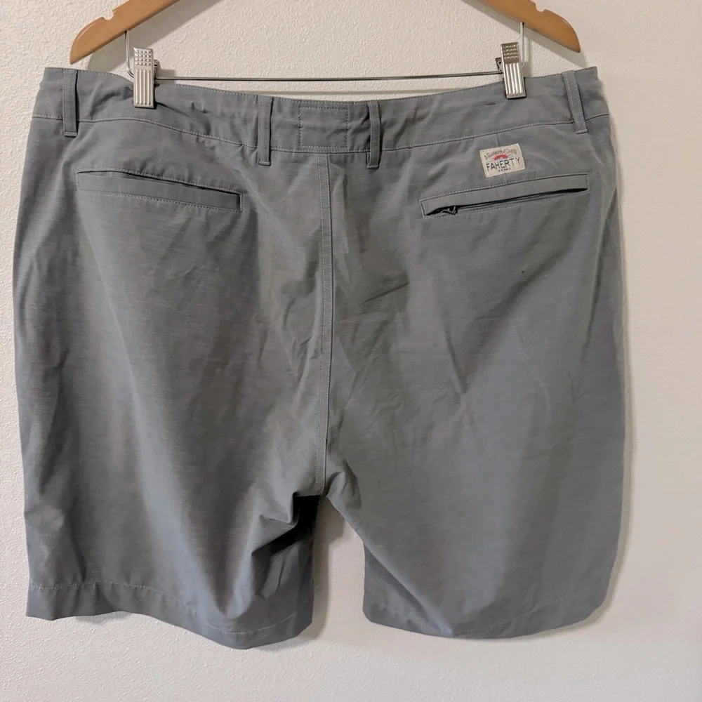 Faherty All Dat Short 9” Gray Preppy Academia Golf Casual Minimalist-38